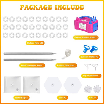 IDAODAN 2 Set Balloon Column Kit and Balloon Pump Electric, Balloon Column Stand - Image 5