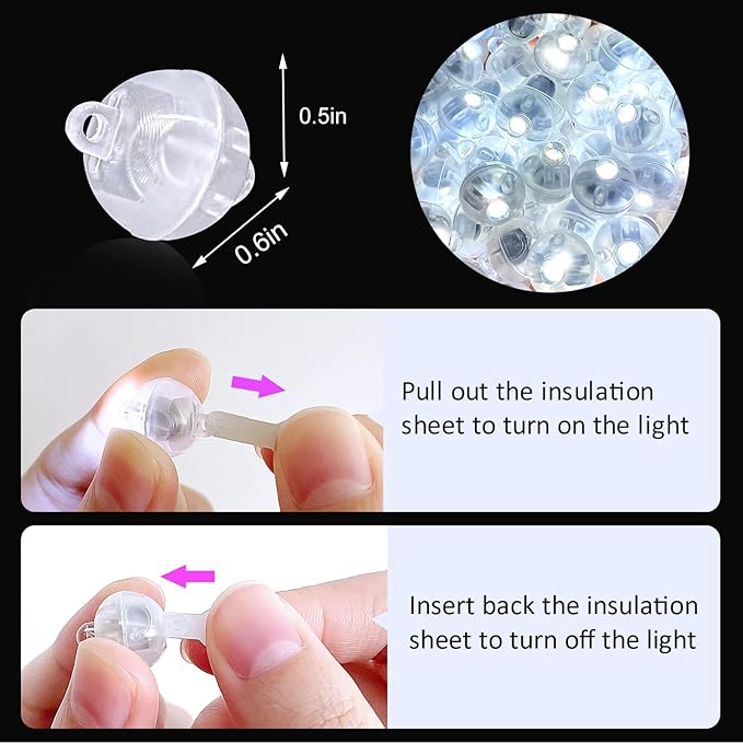 ZGWJ 50PCs Mini Led Lights for Paper Lantern - Image 3