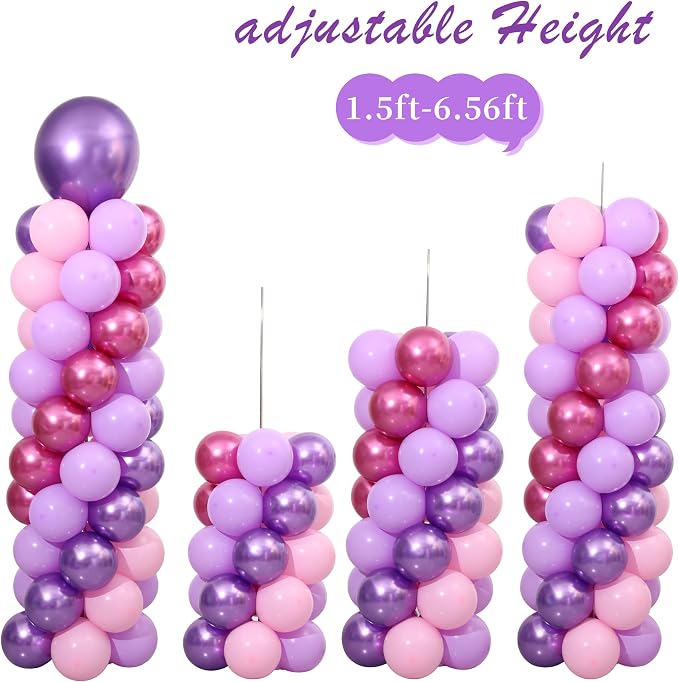 Pink and Purple Balloon Column Stand Kit Set of 2 - Image 6