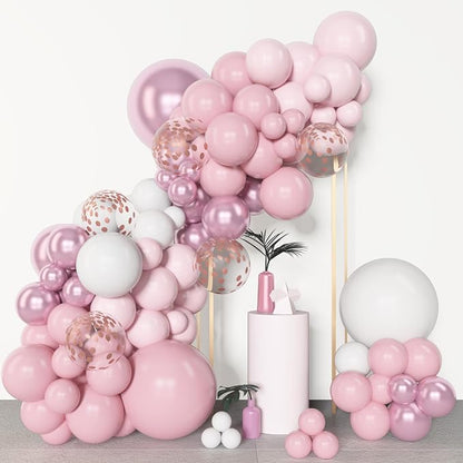 Amandir 153pcs Pink White Balloons Arch Garland Kit Different Sizes | 18 12 10 - Image 4