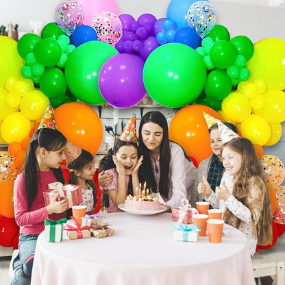 162 Pcs Colorful Rainbow Balloons Arch Kit, Diffrent Size Rainbow Balloon - Image 5