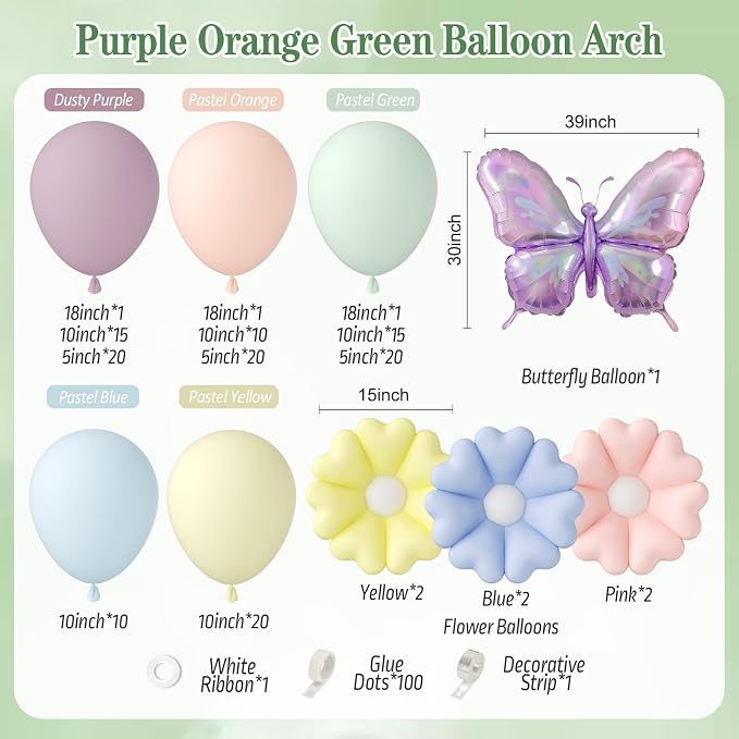 143pcs Wildflower Balloon Arch Kit - Image 2