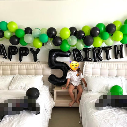 Black Number 50 Birthday Balloons, 40 Inch Large Mylar Foil Number 5 and 0 - Image 3