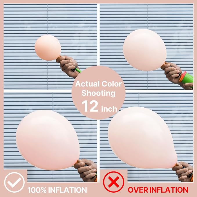PartyWoo Pastel Orange Balloons 100pcs Light Pale Orange Peach Color | - Image 3