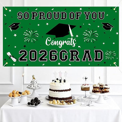 Graduation Decorations 2026 Green Graduation Banner 66.1" x 33.8" Graduation - Image 6
