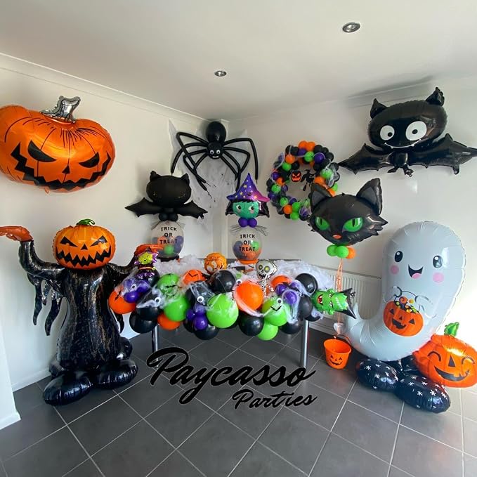 60pcs 12 Inch Halloween Latex Balloons，Black Orange Green Purple Balloons | - Image 6