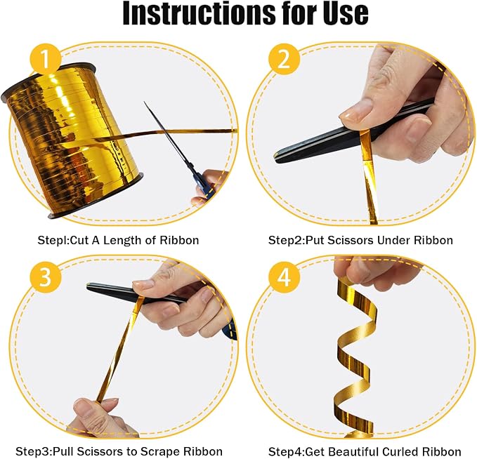 500 Yards Curling Ribbon， Bright Gold Balloon String Ribbon，for Gift - Image 3