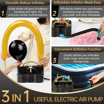 Air 3-in-1 Balloon Pump Electric Inflator Blower Machine | Dual-Balloon - Image 2