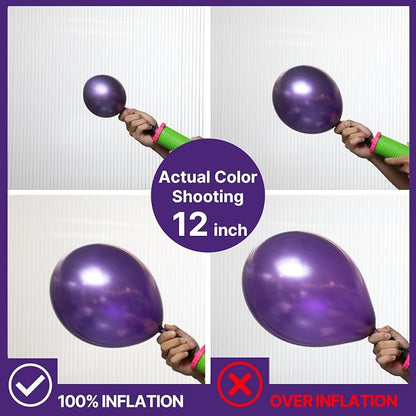 PartyWoo Metallic Purple Balloons 85pcs Chrome Purple Color 18 12 10 5 Inch | - Image 3