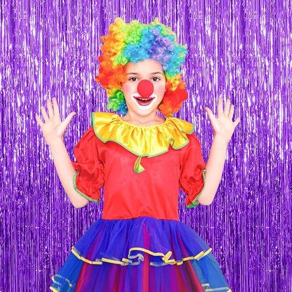 10 Pack Purple Backdrop Tinsel Streamers Foil Fringe Backdrop Halloween Party - Image 4