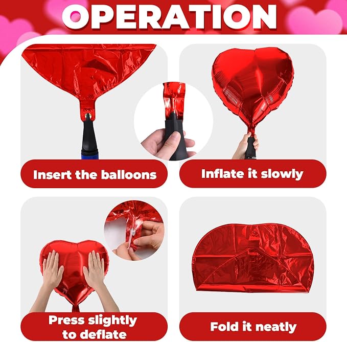 Valentines Day Balloons Decoration, Rose Be Mine and Red Heart Letter Balloons - Image 6