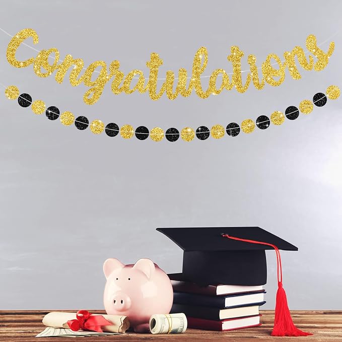 BEISHIDA Congratulations Banner Gold 2026 Graduation Banners, Grad Congrats - Image 6