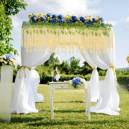 Artificial Wisteria Hanging Flowers-Fake Wisteria Flower Garland Silk Vines - Image 2