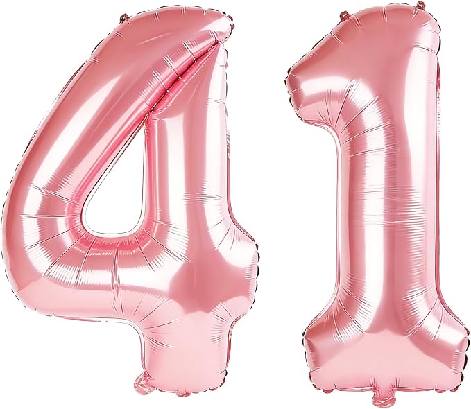 40 Inch Number 41 Balloons for 41st Birthday Party Decorations, 0-100 Jewelry by FOBELEC