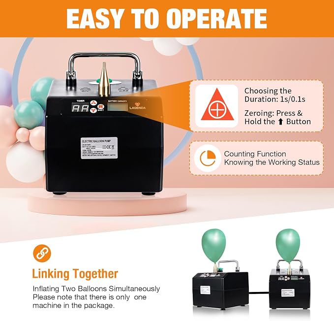 Electric Balloon Pump, Portable Professional Automatic Modeling Balloon - Image 3