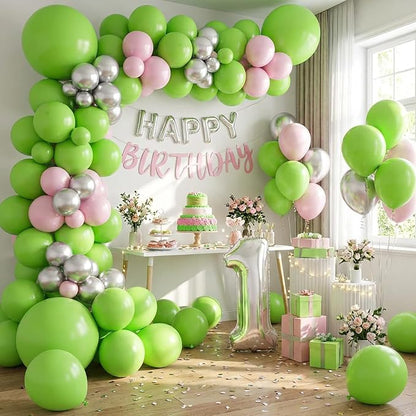 APLANET 150pcs Lime Green Balloons Different Sizes 18 12 10 5 Inch Light Fruit - Image 5