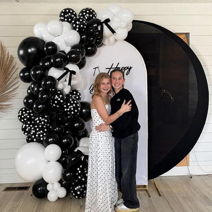 Black White Polka Dot Balloon Arch Kit, Coquette Birthday | Black White Balloons - Image 2