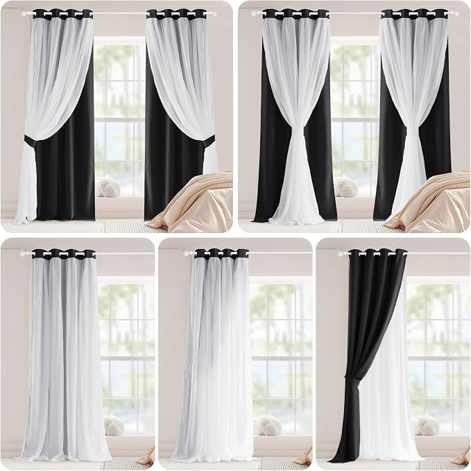 PONY DANCE Black Blackout Curtains - Image 3