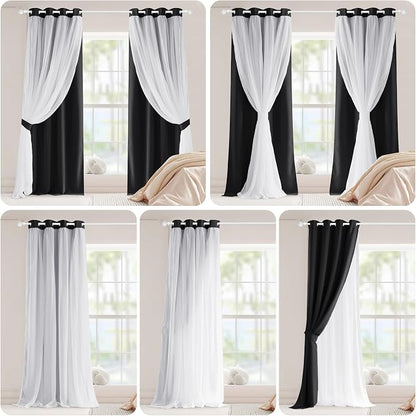 PONY DANCE Black Blackout Curtains - Image 3