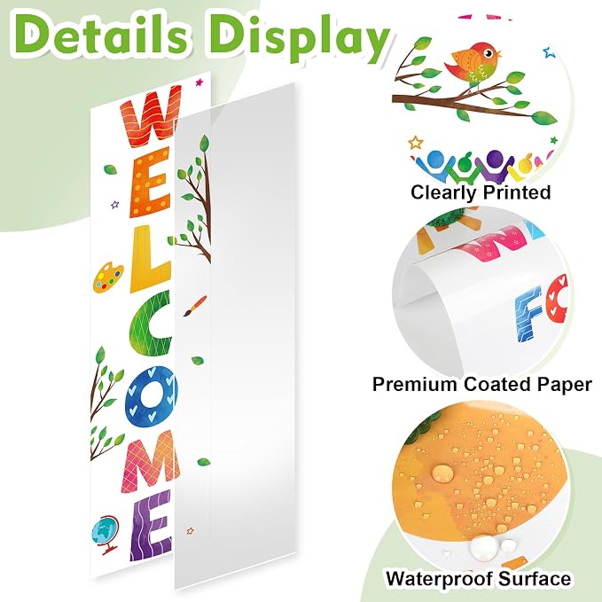 Sideim Colorful Classroom Welcome Poster Decorations, Welcome Sign - Image 3