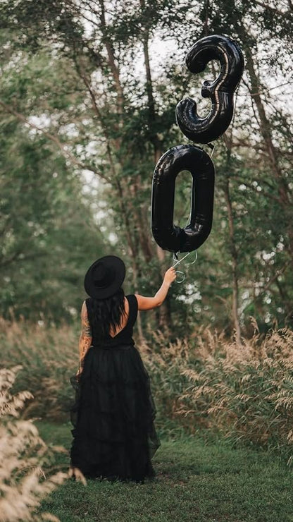 40 Inch Black Number 5 Balloon Birthday Party Decorations - Image 3