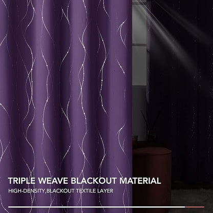 Deconovo Living Room Curtains 45 Inches Long, Thermal Insulated, Room Darkening - Image 3