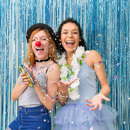 5 Pack Blue Backdrop Curtain Tinsel Streamers Ocean Themed Decor Birthday Party - Image 5