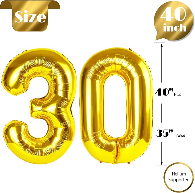 Gold 30 Balloon - Image 6
