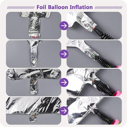 PartyWoo Metallic Purple Large Round Giant Foil 4D Balloons 6pcs 22 Inch | 22 - Image 4