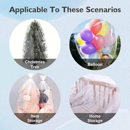 2 Pack Balloon Bags for Transport 98 x 59 In, Reusable Extra Large Clear - Image 6