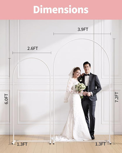 Pureegg Arch Backdrop Stand Set, 7.2 ft and 6 ft | Wedding, Baby Shower - Image 2