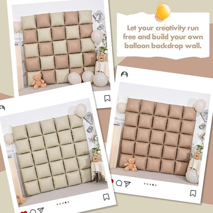 HILAVO Cream Square Foil Balloon Wall - Image 3