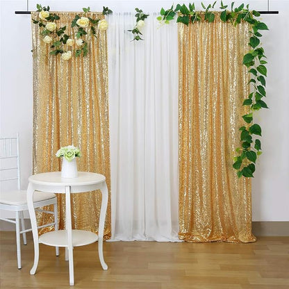 Sequin Backdrop Curtain 4 Pcs 2ftx8ft Wedding Ceremony Background Backdrop - Image 6