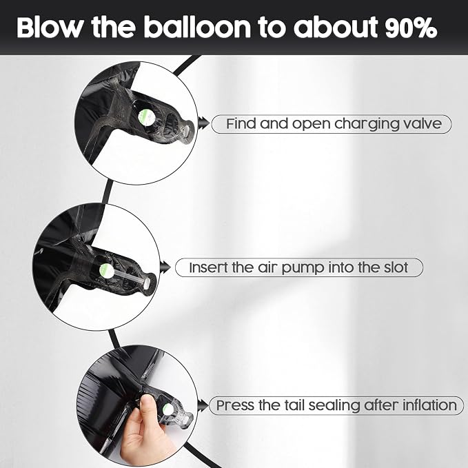 40 Balloon - Black Birthday Number Balloons, 40 Inch Decorations Men Women | - Image 6