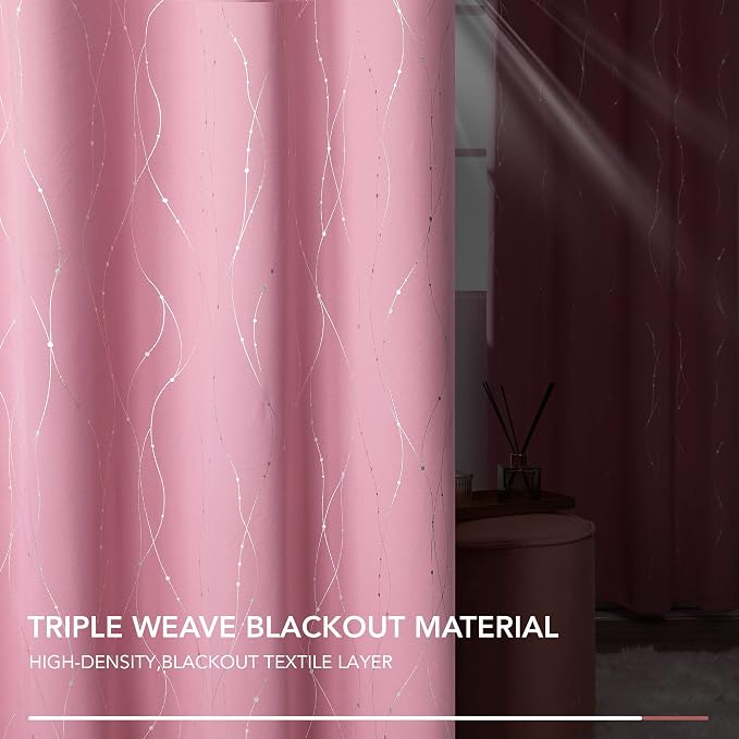 Deconovo Living Room Curtains 54 Inches Long, Thermal Insulated, Room Darkening - Image 5