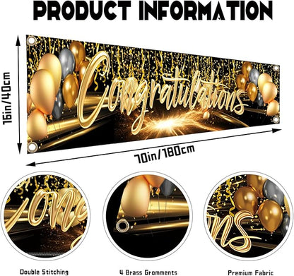 Congratulations Banner 6x1.3FT - Image 2