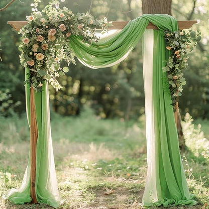 Wedding Arch Draping Fabric Backdrop Drapes 4 Panels, Sage Green | 28.7"x20FT - Image 5