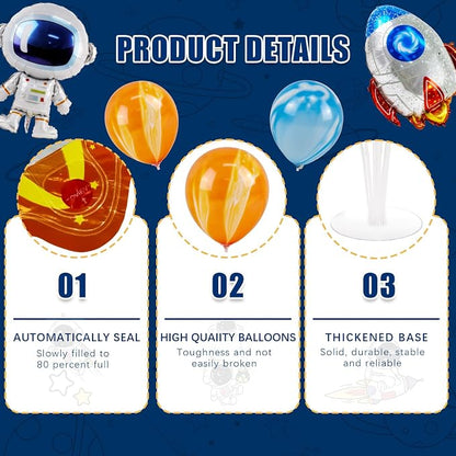 Astronaut Balloons Table Centerpiece 2 Sets Outer Space Balloon Stands | Party - Image 3