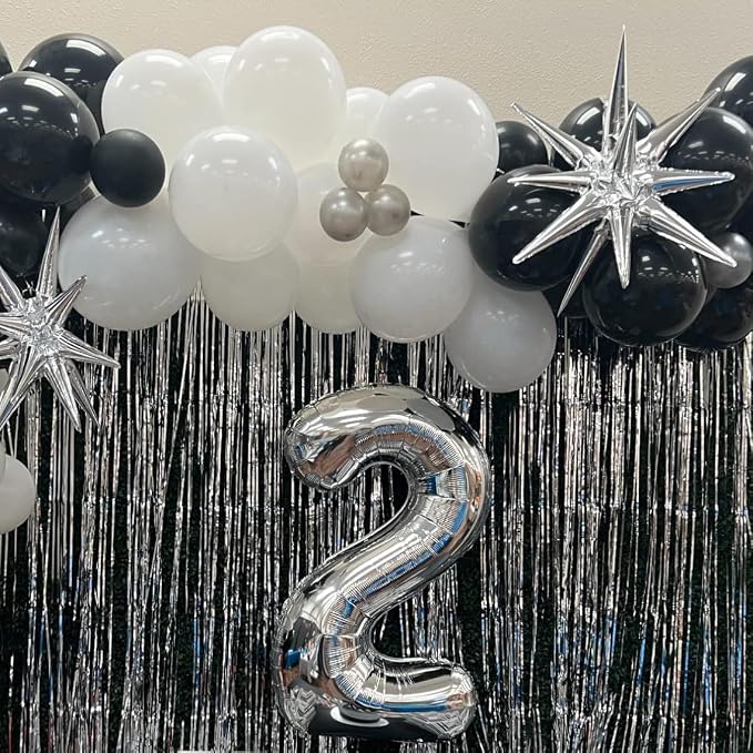 Silver Number 2 Balloon, 40 Inch Large Number Foil Mylar Balloons - Image 7