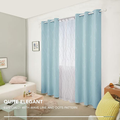 Deconovo Living Room Curtains 84 Inches Long, Thermal Insulated, Room Darkening - Image 2