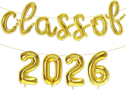 Class of 2026 Graduation Balloons, Grad Party Supplies, Balloon Banner by Unknown