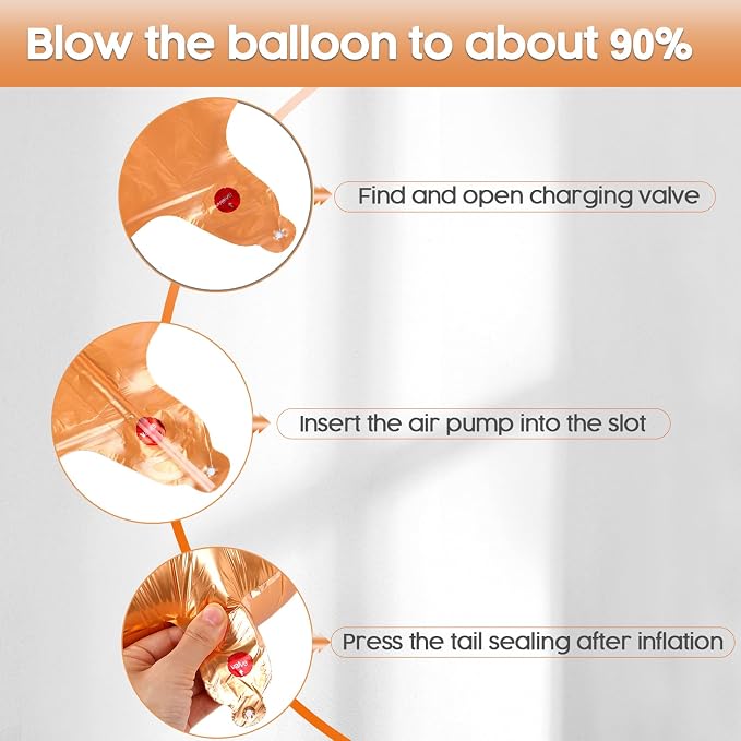 5 Balloon - Orange Birthday Number Balloons, 40 Inch Decorations Men Women | - Image 6