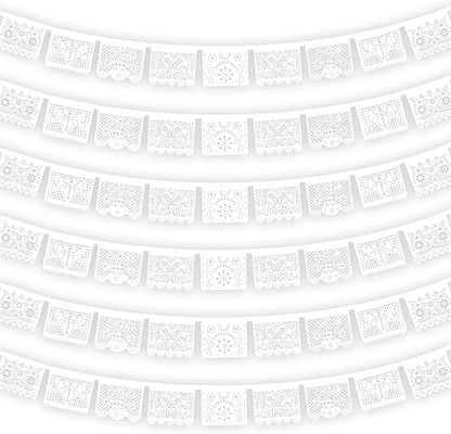 White Papel Picado Banner by Unknown