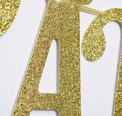 Congratulations Banner, Graduation Party Decor | Gold Glitter Congrats Sign - Image 3
