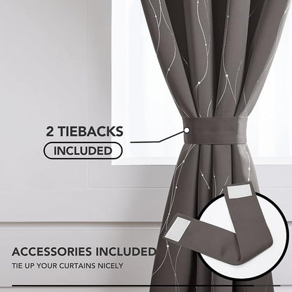Deconovo Blackout Curtains for Bedroom and Living Room, 72 Inch Length - Image 4