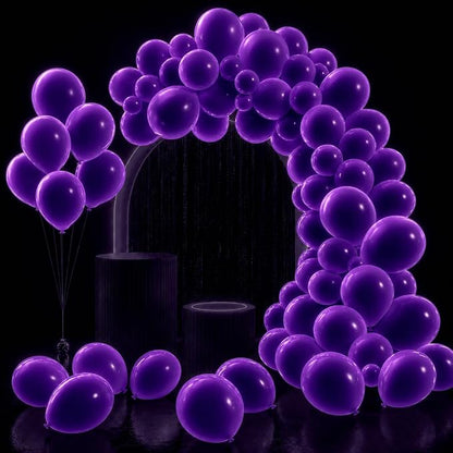 100 Pcs UV Neon Purple Balloons 12 inch Neon Party Supplies, Glow in the Dark by GYIPFIPA