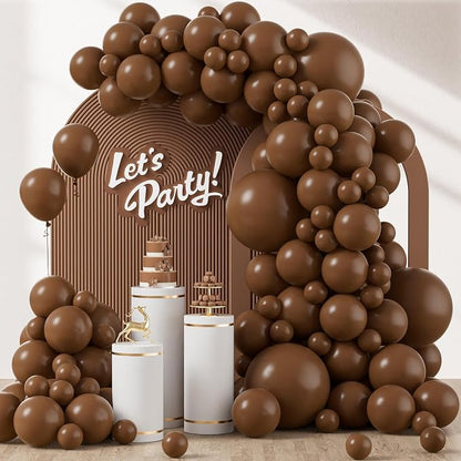 Awenztech 122pcs Dark Brown Balloons, 18 12 10 5 inch Boho Balloons Different by Awenztech