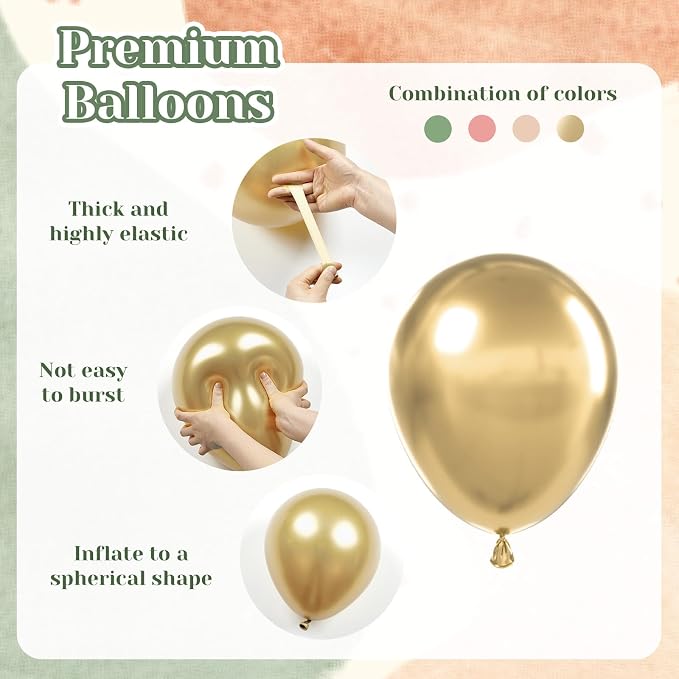 60pcs Pink and Green Balloons - Image 3