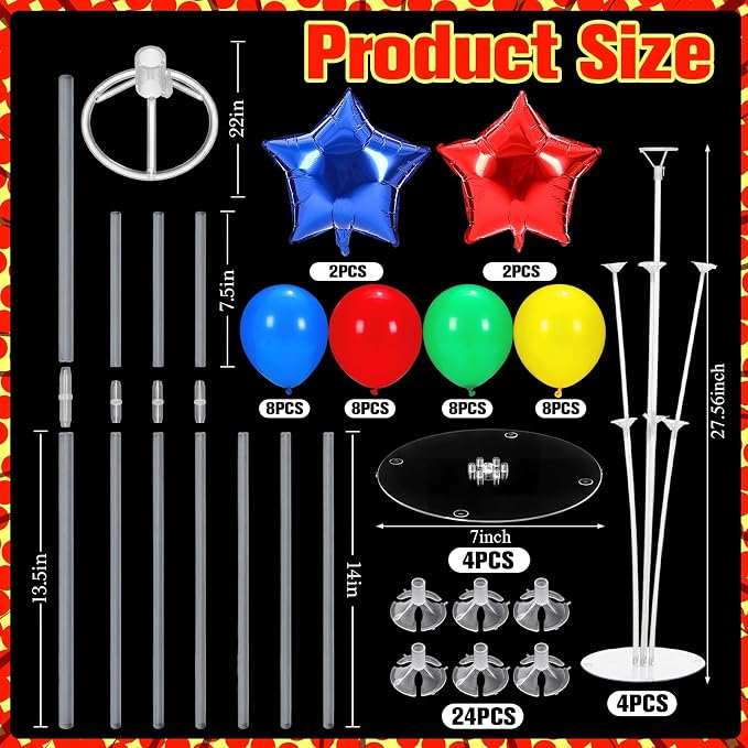 4 Sets 40'' Hero Tabletop Balloon Stand Kit - Image 2