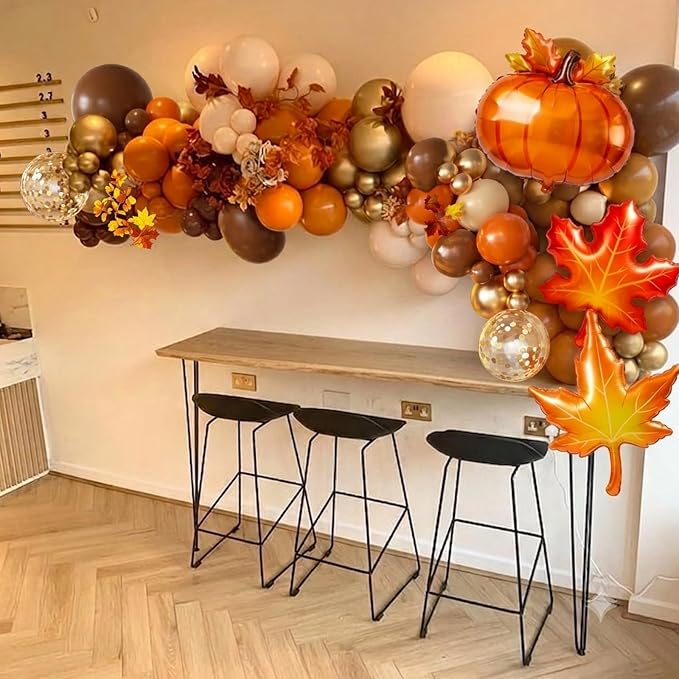 Fall Balloon Arch Kit for Fall Thanksgiving Decorations Indoor Outdoor | Orange - Image 2